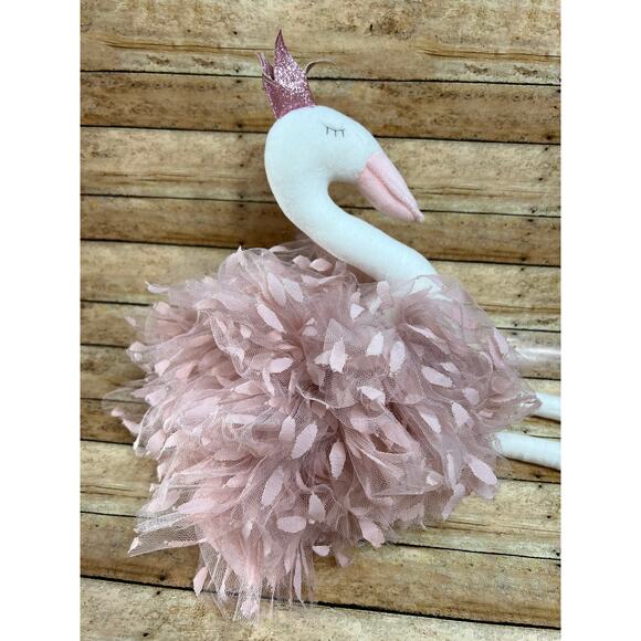 FAO Schwarz Petit Bon Swan Plush Toy Ballerina Tutu 13" - Picture 3 of 10